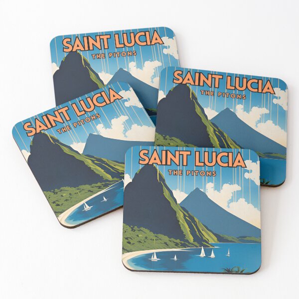 Item preview, Saint Lucia The Pitons designed and sold by ZionPosteria.