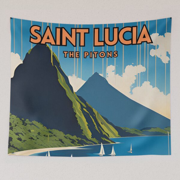 Item preview, Santa Lucía Los Pitons designed and sold by ZionPosteria.
