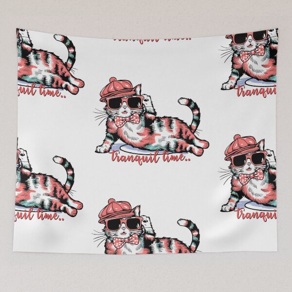 Item preview, Cat Loaf: Stylish Beret Cat with Sunglasses - Tranquil Time designed and sold by asprse.