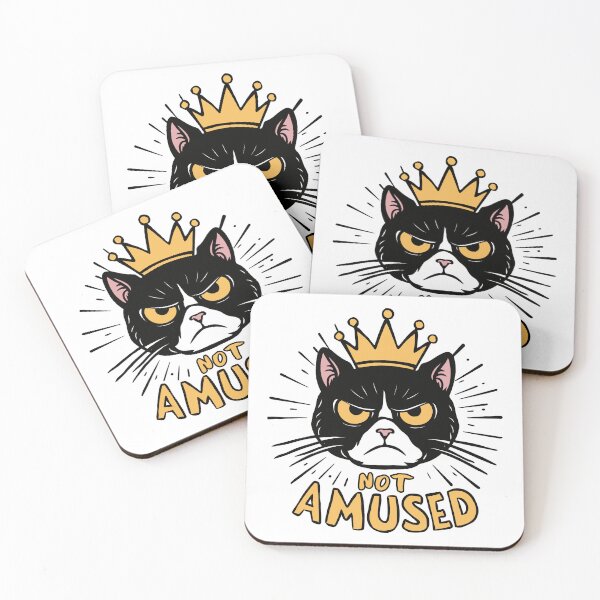 Item preview, Royal Disdain: 'Not Amused' Crowned Cat designed and sold by BNCH44.