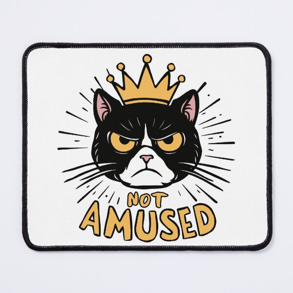 Item preview, Royal Disdain: 'Not Amused' Crowned Cat designed and sold by BNCH44.