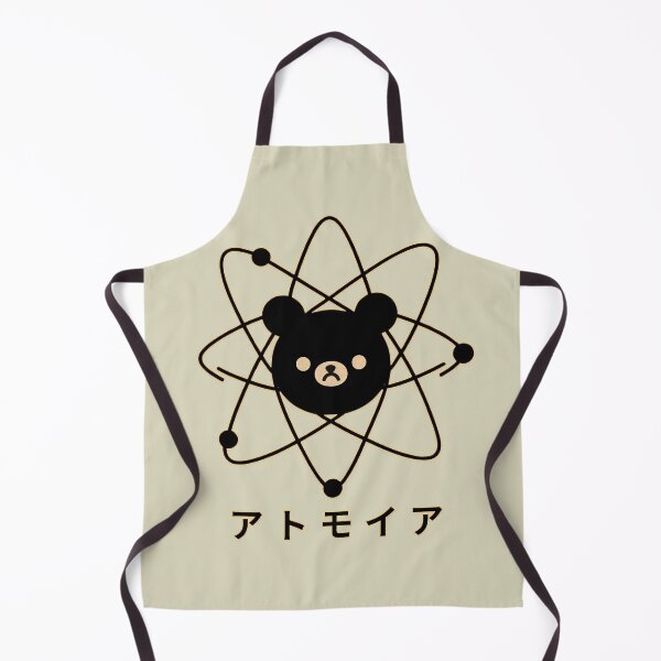 Item preview, Cute and Mysterious Black Bear | Wrapped in a Large Atom | Japanese Letters | Whimsical Science Design designed and sold by IAPICTURE.