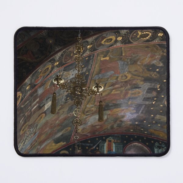 Item preview, Cross Shaped Vigil Light and Fabulous Frescoed Saints Icons designed and sold by Georgia Mizuleva.