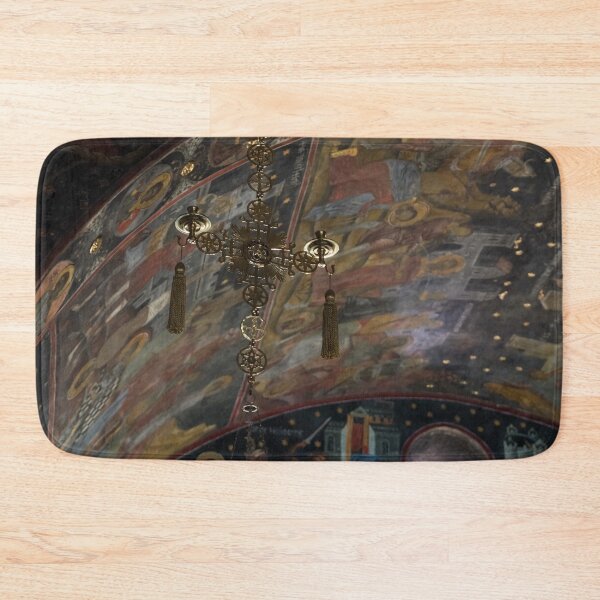 Item preview, Cross Shaped Vigil Light and Fabulous Frescoed Saints Icons designed and sold by Georgia Mizuleva.