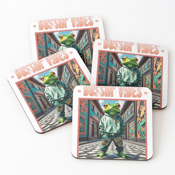 Item preview, Cool Urban Frog "Bussin' Vibes" designed and sold by EmeraldCauldren.