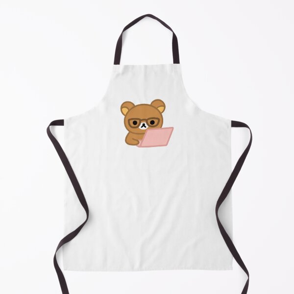 Item preview, bear wfh laptop working with glasses designed and sold by nuttybear.