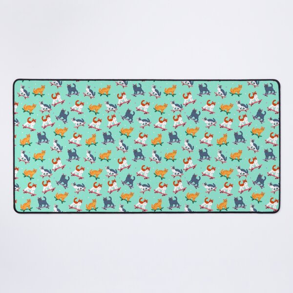 Item preview, cute cats on skateboards designed and sold by burbura.