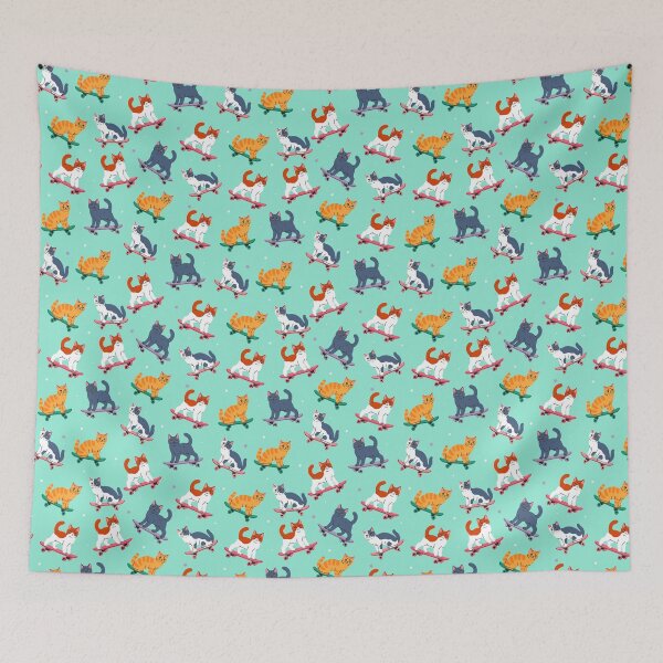 Item preview,  cute cats on skateboards designed and sold by burbura.