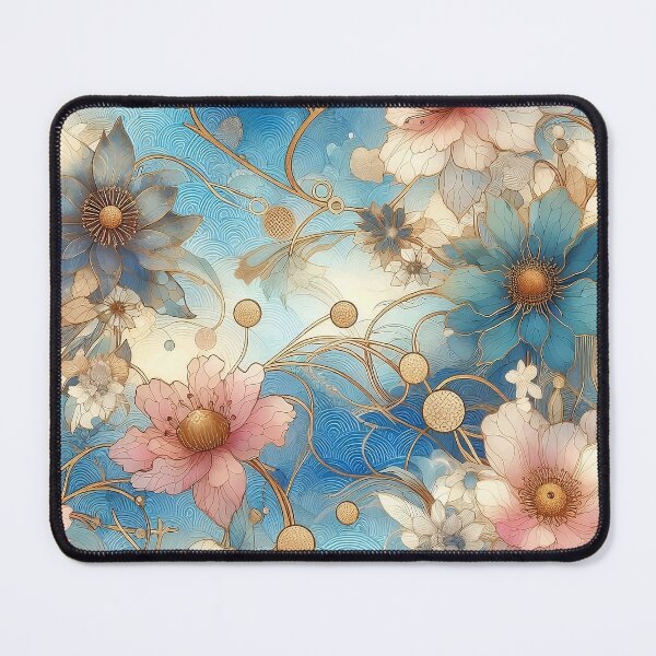 Item preview, Japanese blue floral pattern designed and sold by Thedigital91.