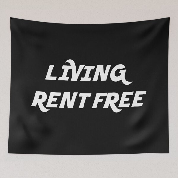 Item preview, Funny Living Rent Free in My Head INFJ Introvert Sarcastic Overthinking Quote  designed and sold by FociCreate.