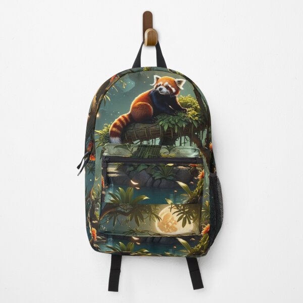Item preview, Baby Red Panda Enjoying the Moonlight with All of The Fireflies designed and sold by DesignsByMalia.