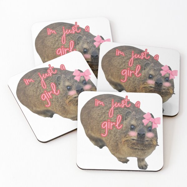 Item preview, im just a girl quote rock hyrax  designed and sold by SillyLittleSnek.