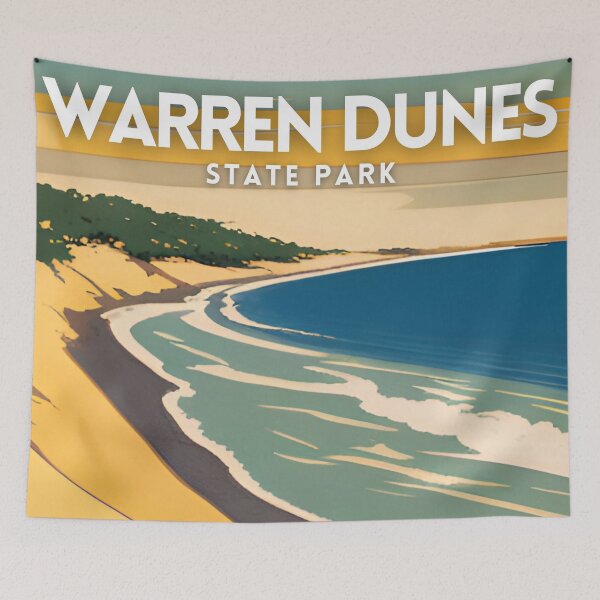 Item preview, Warren Dunes State Park Travel Art Vintage designed and sold by ZionPosteria.