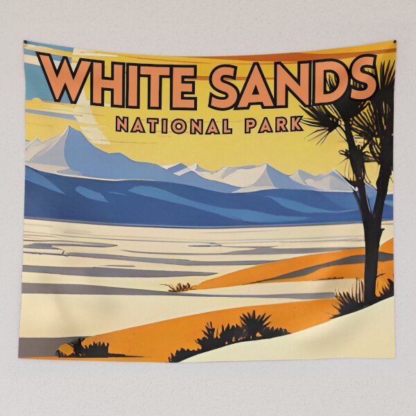 Item preview, White Sands National Park Vintage Retro Travel designed and sold by ZionPosteria.