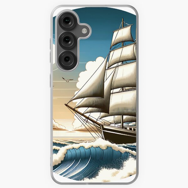 Ein Segelschiff in stürmischer See. Samsung Galaxy Flexible Hülle