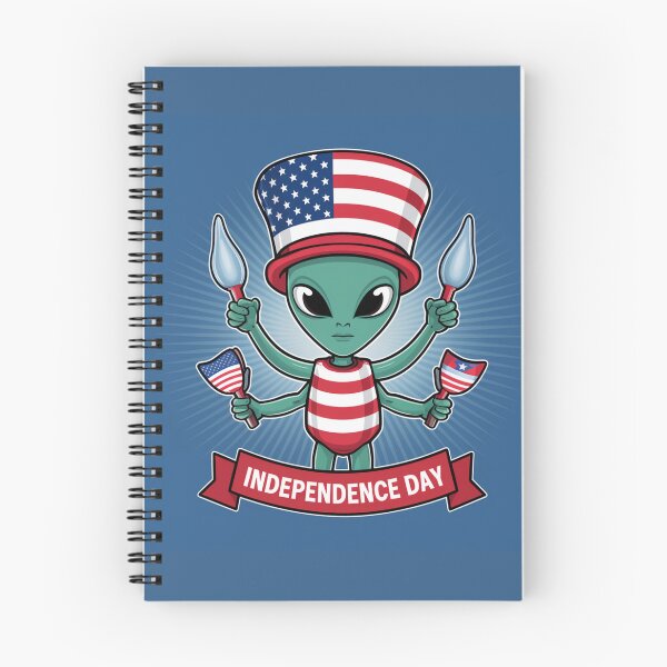 Item preview, Alien Celebrating Independence Day designed and sold by Myra365Art.