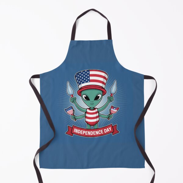 Item preview, Alien Celebrating Independence Day designed and sold by Myra365Art.