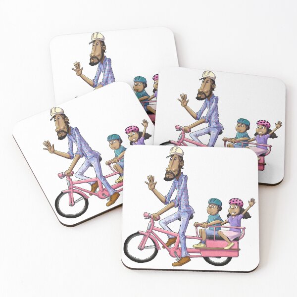 Item preview, long-tail cargo bike load of kids designed and sold by John Cooper.