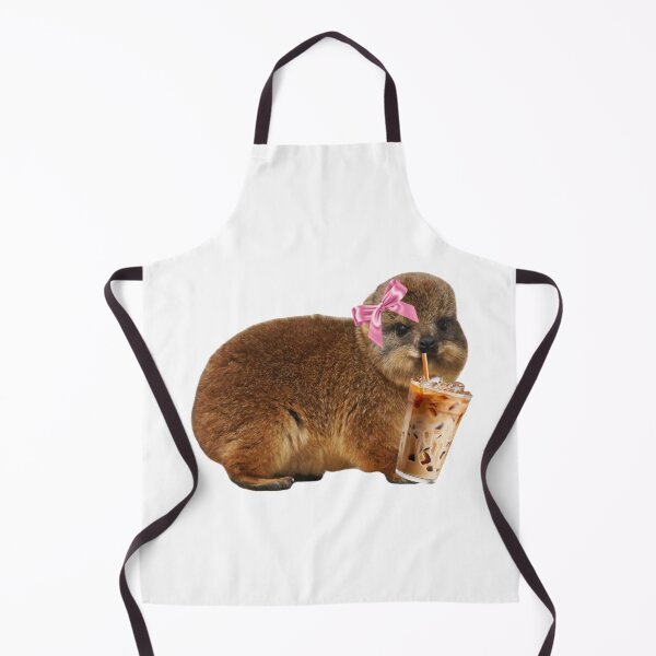 Item preview, Girly rock hyrax with iced coffee designed and sold by SillyLittleSnek.