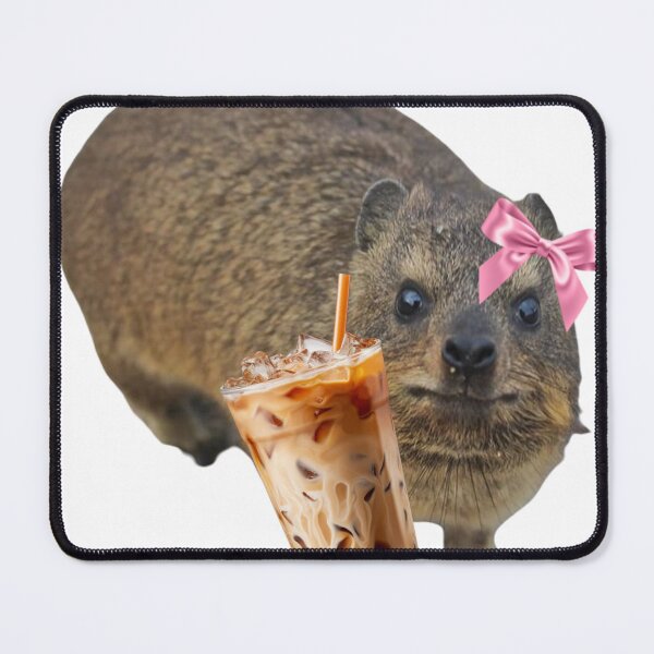 Item preview, girly rock hyrax with her coffee designed and sold by SillyLittleSnek.