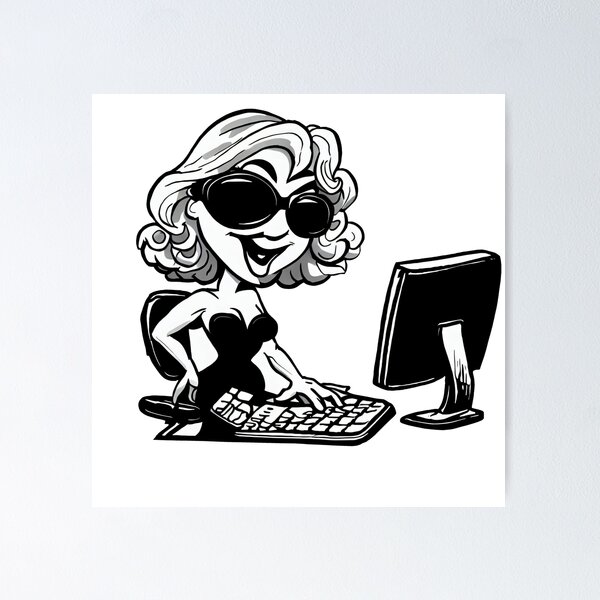 Item preview, Boss Lady Cartoon designed and sold by Eso-Genesis.