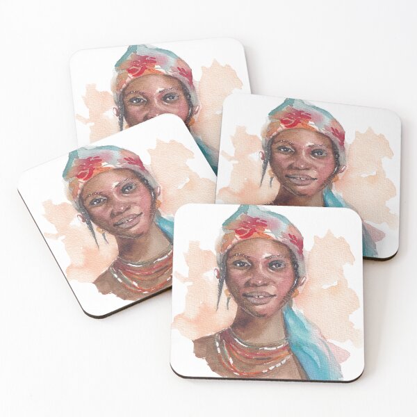 Item preview, African woman in bandana designed and sold by SoupSouka.