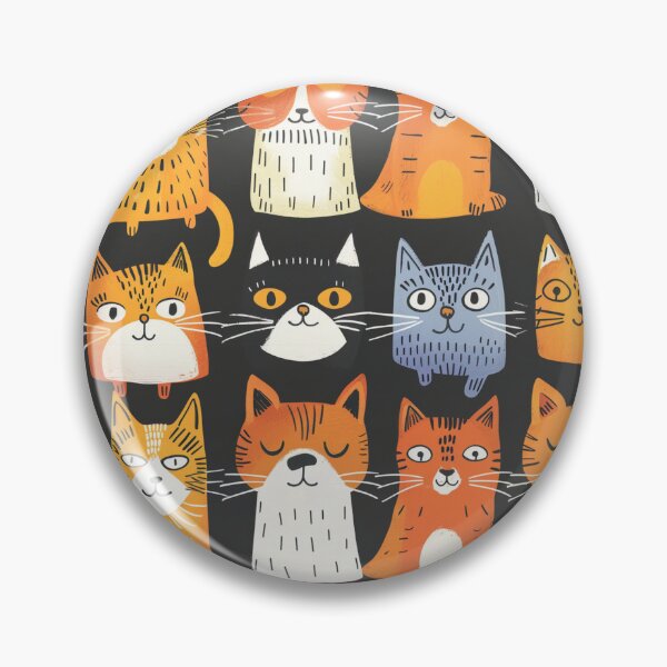 Item preview, Happy cats faces pattern designed and sold by SmileshareShop.
