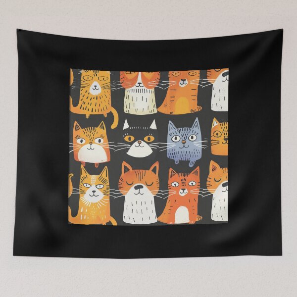 Item preview, Happy cats faces pattern designed and sold by SmileshareShop.