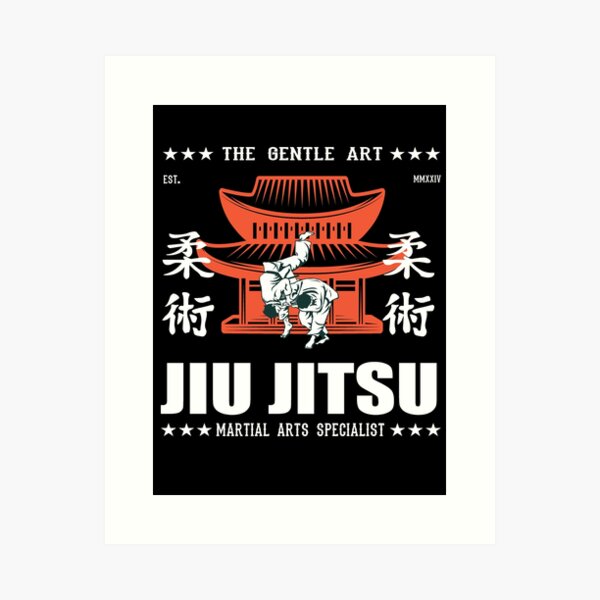 Artikel-Vorschau von Jiu Jitsu Dojo - Traditionelle Kampfkunst für Selbstverteidigung, designt und verkauft von RetroMaritalArt.