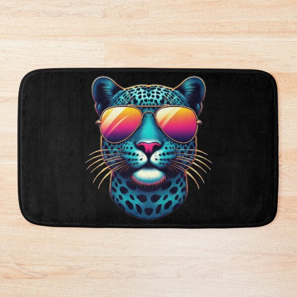 Item preview, Turquoise Jaguar With Sunglasses designed and sold by SeaStarAlex.