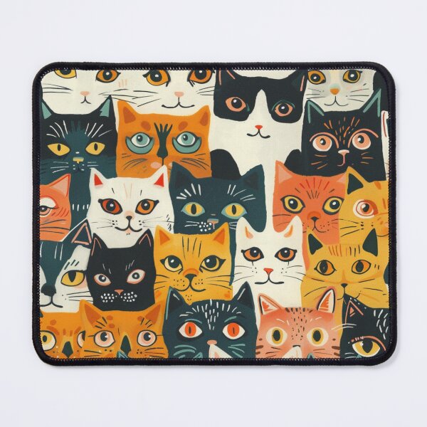 Item preview, Happy cats faces pattern for cats lover designed and sold by SmileshareShop.