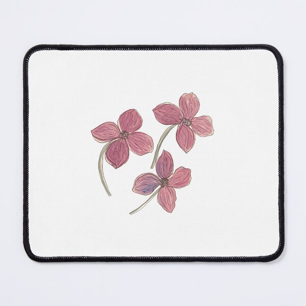 Item preview, Three Pink Flowers designed and sold by Lisa Neuman Watercolors.