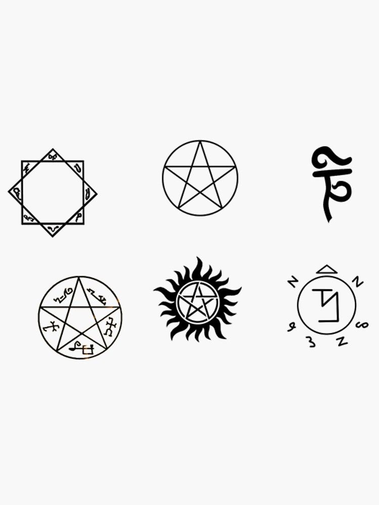 "Important Symbols" Sticker for Sale by Basicbonsai | Redbubble