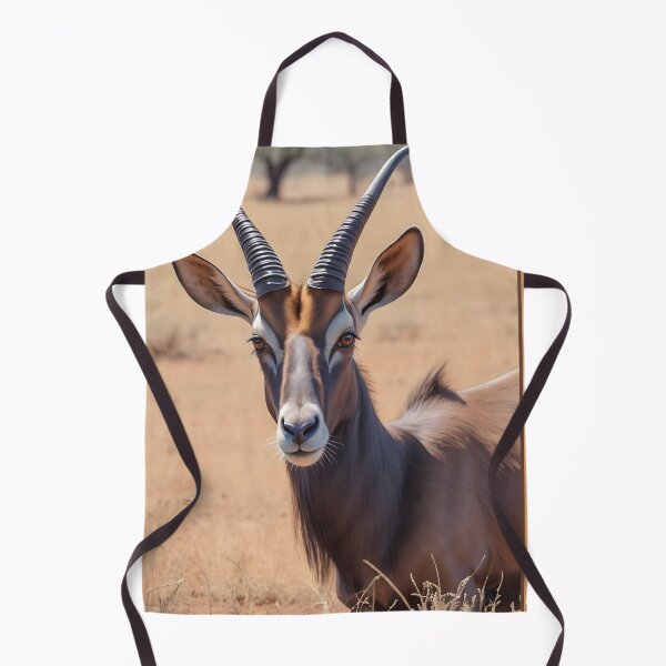 Item preview, Hwange National Park Zimbabwe1950 style poster - Sable Antelope designed and sold by Museum Of Non-Existing Art.