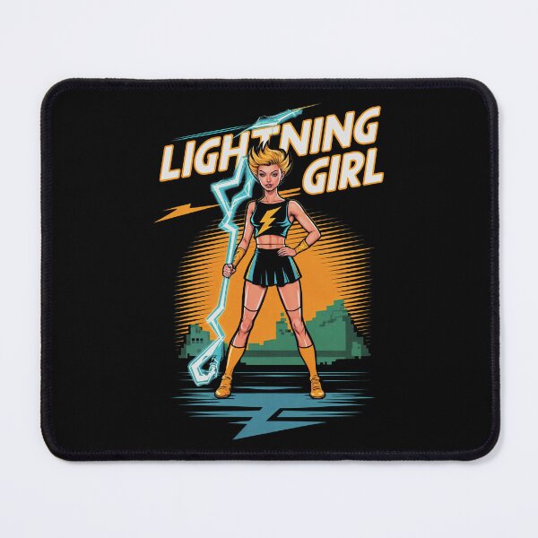 Item preview, Lightning Girl: City Guardian with a Stormy Spear designed and sold by SplashTastic.