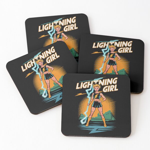 Item preview, Lightning Girl: City Guardian with a Stormy Spear designed and sold by SplashTastic.