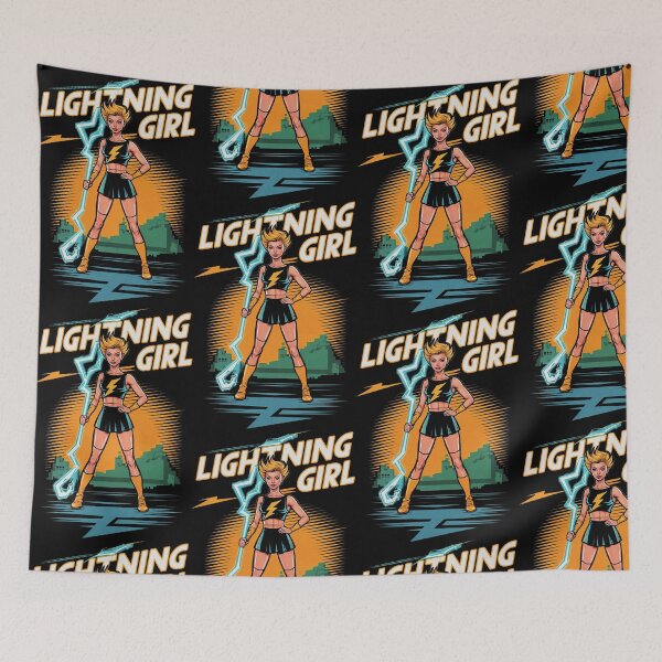 Item preview, Lightning Girl: City Guardian with a Stormy Spear designed and sold by SplashTastic.