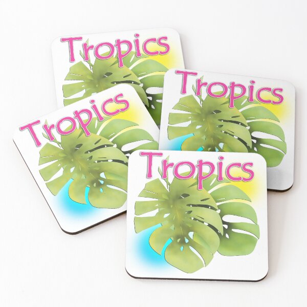 Item preview, Summer pattern with inscription *tropics* designed and sold by fuzzyfox.