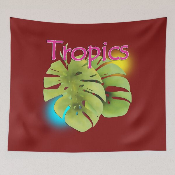 Item preview, Summer pattern with inscription *tropics* designed and sold by fuzzyfox.