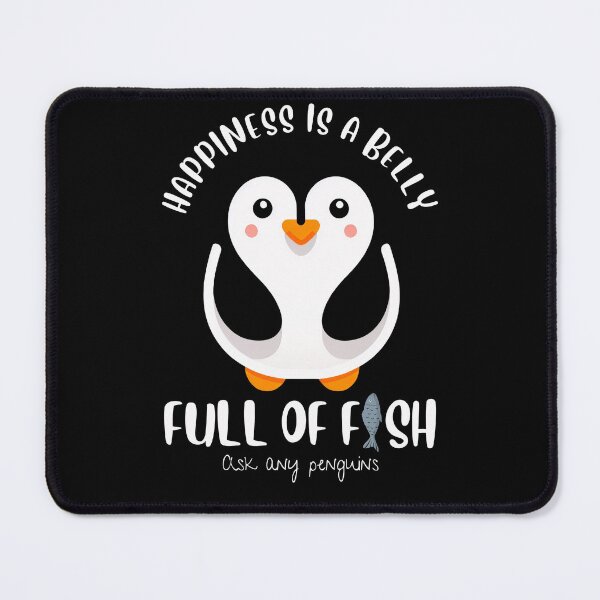 Item preview, Happiness is a Belly Full of Fish Penguin Lovers designed and sold by PantatKiller.