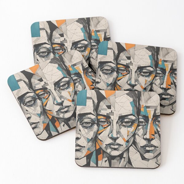 Item preview, Transform Your Space: Bold Abstract Faces Wall Art for Modern Decor designed and sold by Inkbourne Studio.