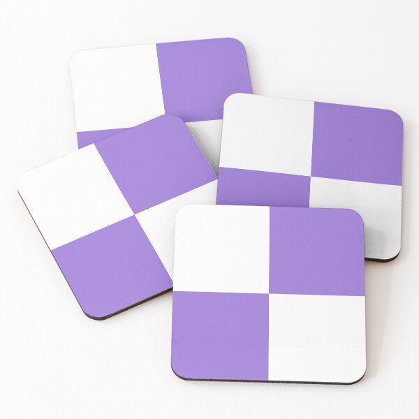 Item preview, Quarters - White and Dark Pastel Purple designed and sold by JustPatterns2.