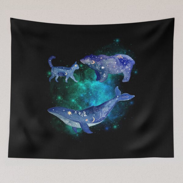 Item preview, Cosmic Animals - Space Cat, Bear, and Whale designed and sold by GusiaTreasures.