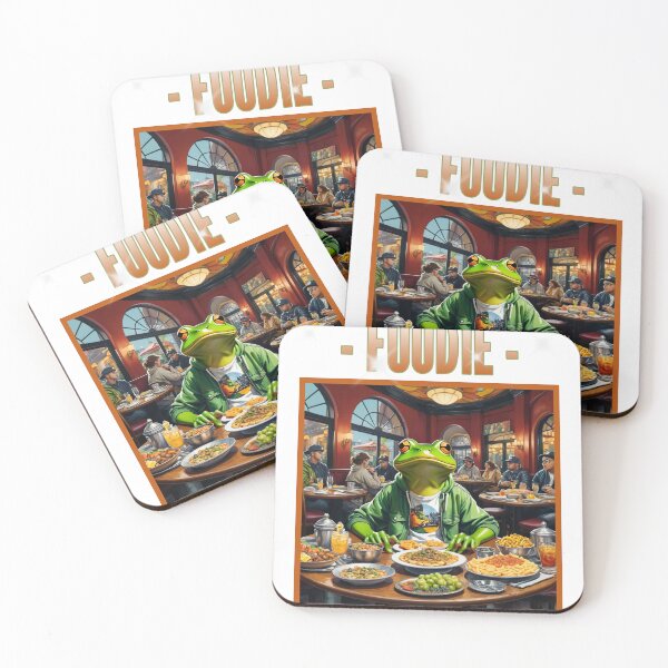 Item preview, Frog Foodie at an Elegant Restaurant designed and sold by EmeraldCauldren.