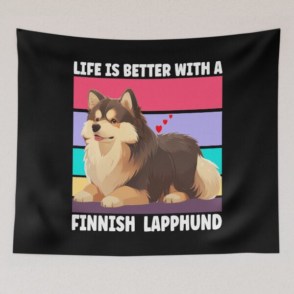 Item preview, Finnish Lapphund, Vintage Retro Sunset, Dog Lover, Cute, Funny Dog  designed and sold by Porcupine Tees ⭐⭐⭐⭐⭐.