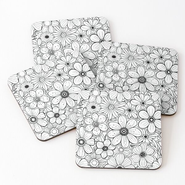 Item preview, Black And White Flower Pattern designed and sold by brandway.