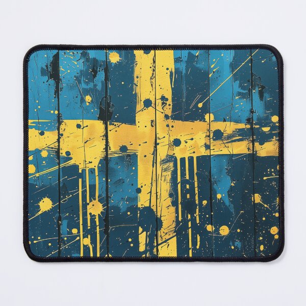 Item preview, Splattered Swedish Flag Art designed and sold by palmyst.