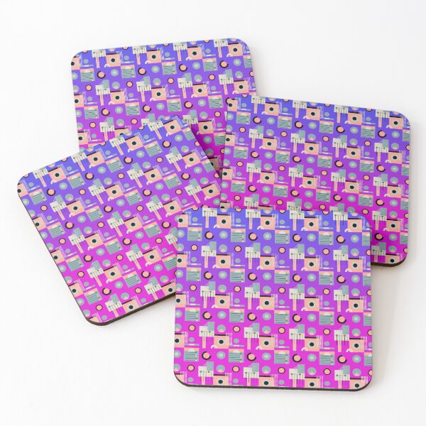 Item preview, Nostalgic Neon Blue and Magenta Gradient  Pattern  designed and sold by IraNiva.