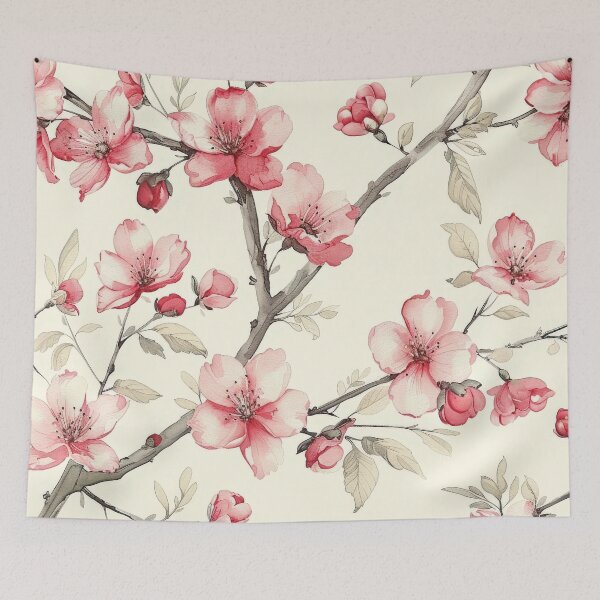 Item preview, Watercolor Pink Blossom Branches designed and sold by brandway.
