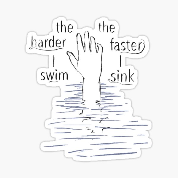 Item preview, Harder I swim the faster I sink Julien baker designed and sold by clawinyourback.